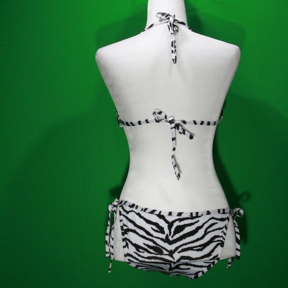 CHUN'S FASHION Black White Zebra Stripe Bikini Set - Picture 7 of 9